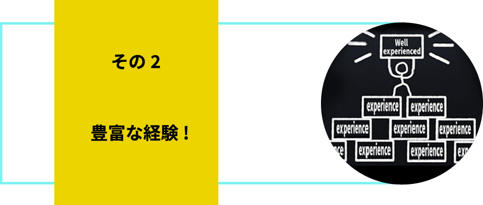 豊富な経験!